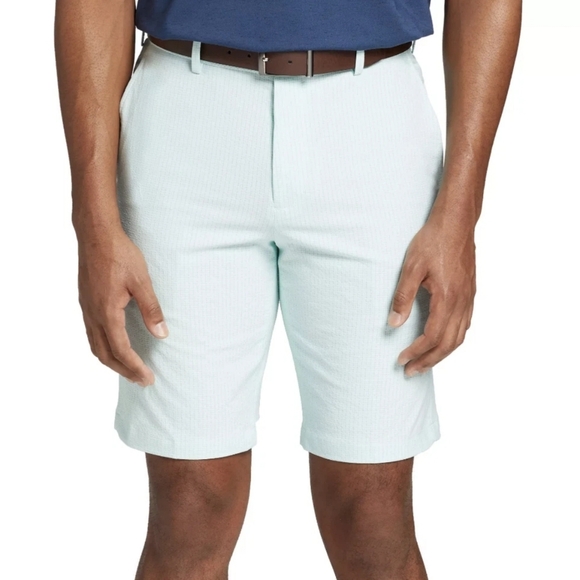 Walter Hagen, New, Perfect 11 Green Textured Seersucker Golf Shorts, Size 35 - Picture 1 of 14